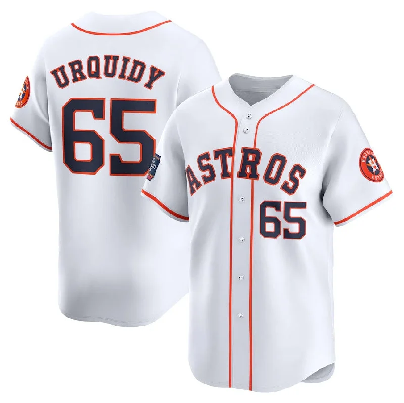 NBA jerseys for streetwear fashion -Houston Astros #65 Jose Urquidy 2024 World Tour Mexico City Series Home Limited Player Jersey - White Baseball Jerseys