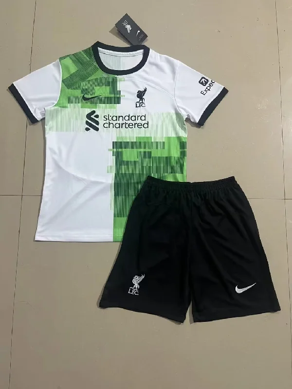 NBA player jerseys with official prints -LIVERPOOL FC AWAY KIDS JERSEY 23/24