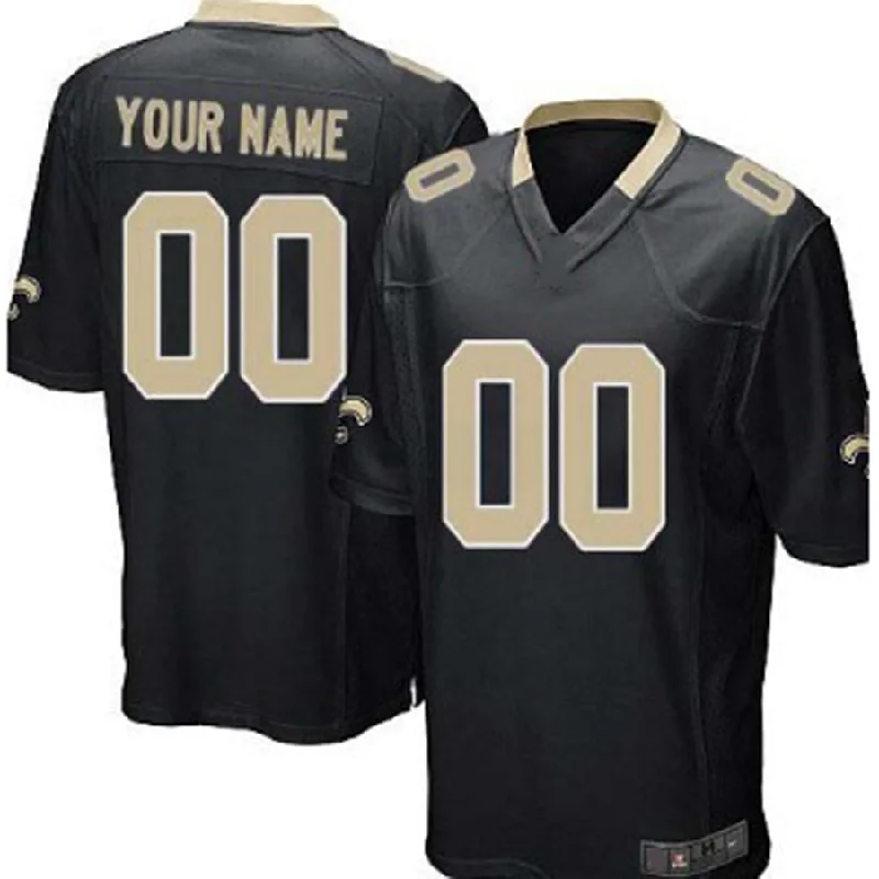 NBA fan jerseys with player names -Custom NO.Saints Black Limited Jersey American Jerseys Stitched Jersey Football Jerseys