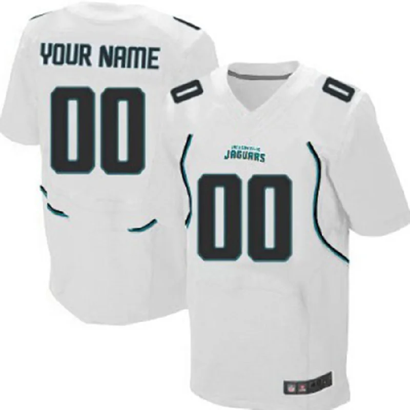 NBA team jerseys with fan favorite players -Custom J.Jaguars White Elite Jersey Stitched American Football Jerseys