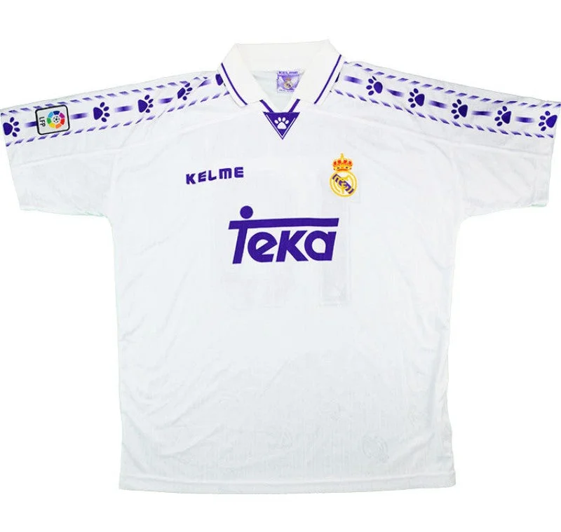 NBA fan jerseys with player names -REAL MADRID HOME RETRO 1996/97