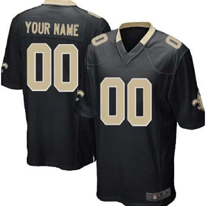 Stylish NBA jerseys for everyday wear -Custom NO.Saints Black Game Jersey American Jerseys Stitched Jersey Football Jerseys