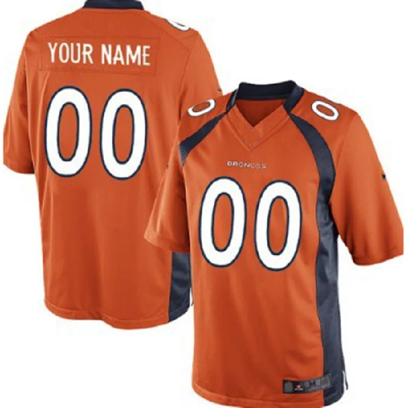 NBA replica jerseys -Custom D.Broncos Orange Limited Jersey Stitched Jersey American Football Jerseys