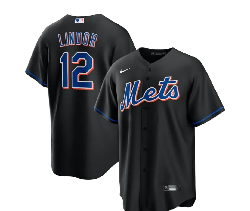 NBA team jerseys for collectors -NEW YORK METS BLACK/BLUE ALTERNATE REPLICA JERSEY