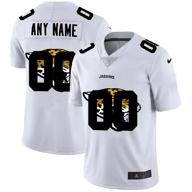 NBA jerseys with popular players -Custom J.Jaguars White Team Big Logo Vapor Untouchable Limited Jersey Stitched American Football Jerseys