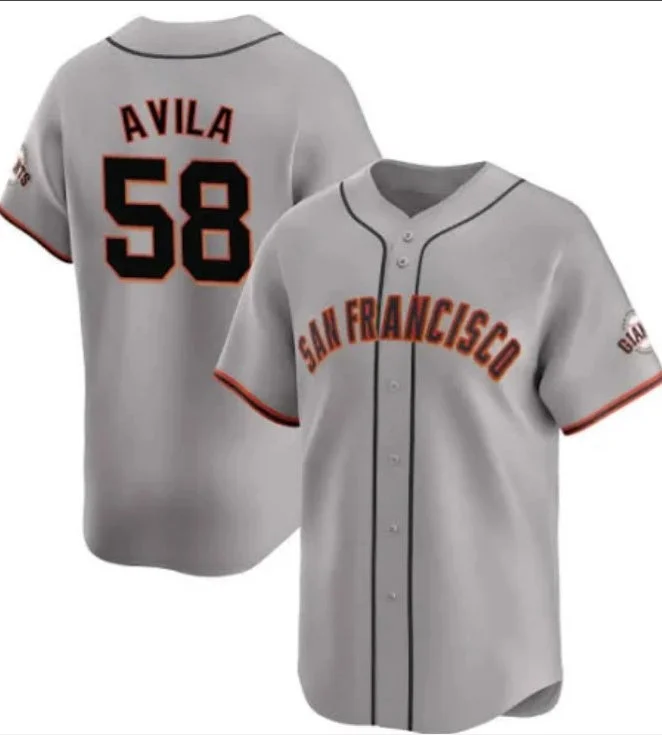 Buy NBA jerseys with custom names -San Francisco Giants #58 Nick Avila Gray Away Limited Stitched Baseball Jersey