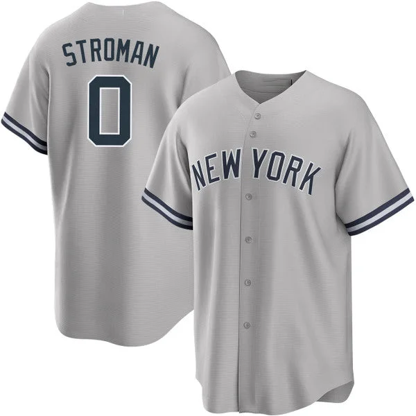 NBA team jerseys with fan favorite players -New York Yankees #0 Marcus Stroman Gray Cool Base Stitched Baseball Jersey