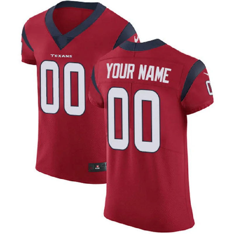 NBA jerseys with player images -Custom H.Texans Red Alternate Vapor Untouchable Custom Elite Jersey Stitched American Football Jerseys