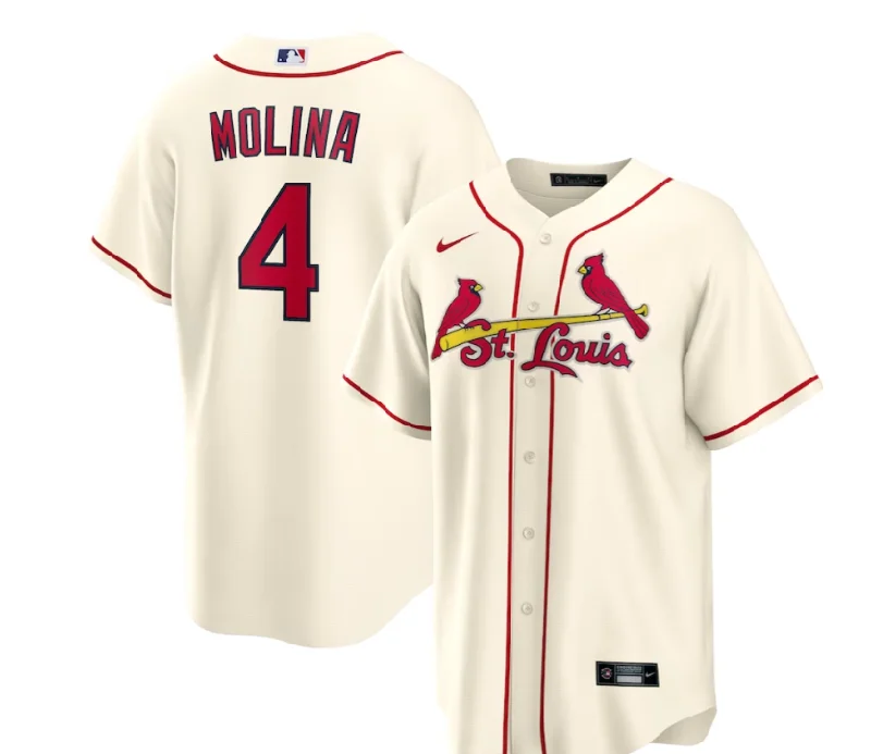 NBA jerseys with popular players -ST. LOUIS CARDINALS CREAM ALTERNATE REPLICA JERSEY