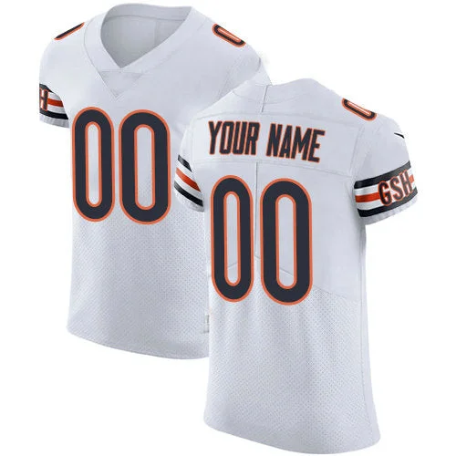 Retro NBA jerseys with old-school designs -Custom C.Bears White Vapor Untouchable Custom Elite Jersey Stitched Jersey Football Jerseys