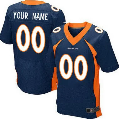 NBA jerseys for men's basketball players -Custom D.Broncos 2013 Blue Elite Jersey Stitched Jersey American Football Jerseys