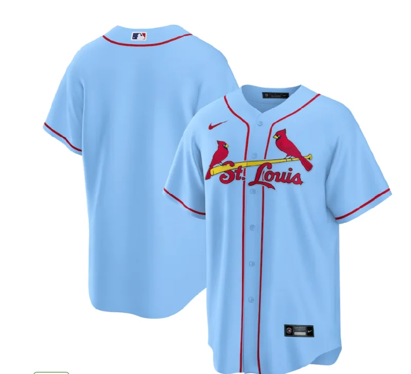 NBA jerseys for every team -ST. LOUIS CARDINALS BABY BLUE ALTERNATE REPLICA JERSEY