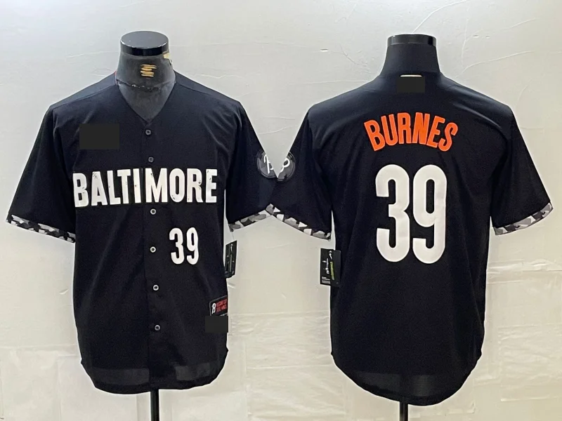 NBA jerseys for game day events -Baltimore Orioles #39 Corbin Burnes Number Black 2023 City Connect Cool Base Stitched Baseball Jerseys