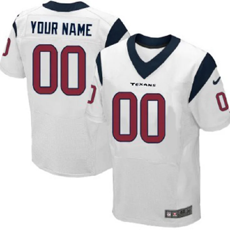 NBA jerseys with player updates for 2025 -Custom H.Texans  White Elite Jersey Stitched American Football Jerseys