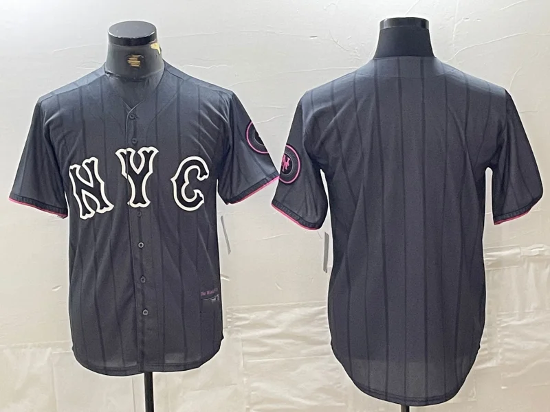 NBA jerseys with the latest player updates -New York Mets Blank Gray 2024 City Connect Cool Base Stitched Baseball Jersey