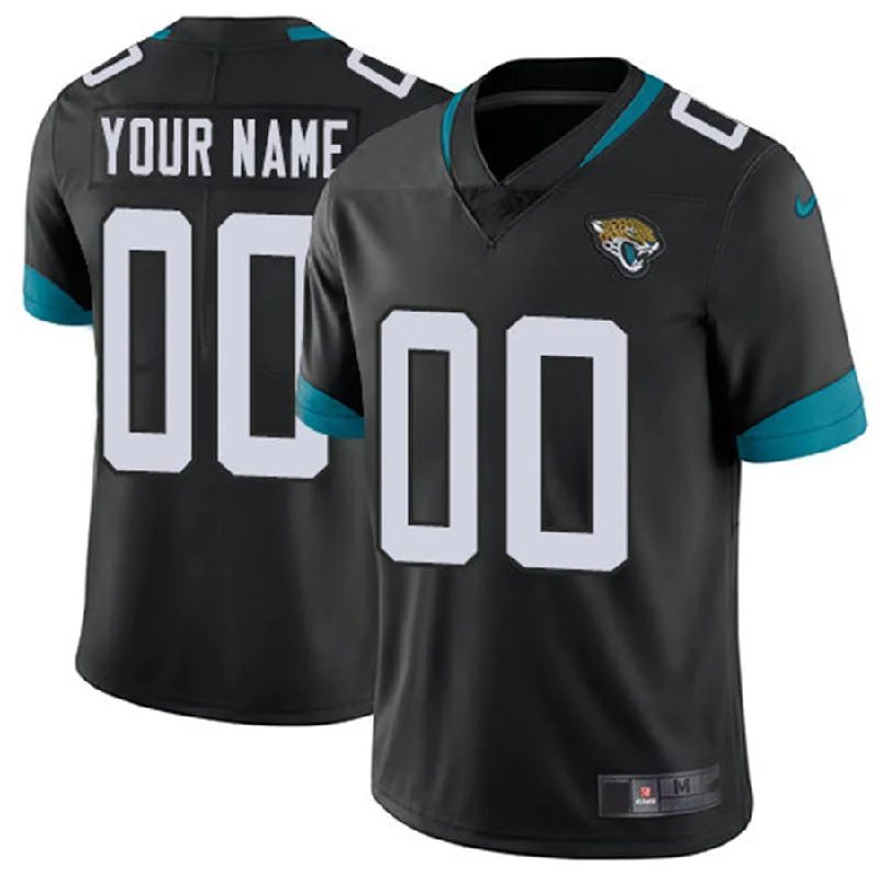 NBA jerseys with updated logos for 2025 season -Custom J.Jaguars Black New 2018 Vapor Untouchable Limited Jersey Stitched American Football Jerseys