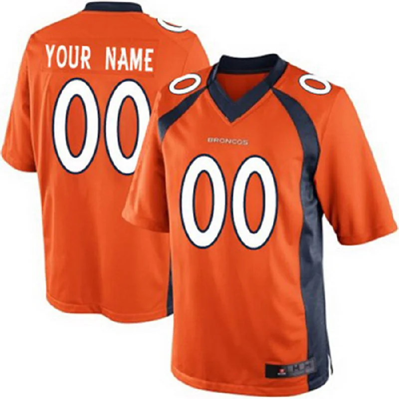 Stylish NBA jerseys for everyday wear -Custom D.Broncos 2013 Orange Game Jersey Stitched Jersey American Football Jerseys