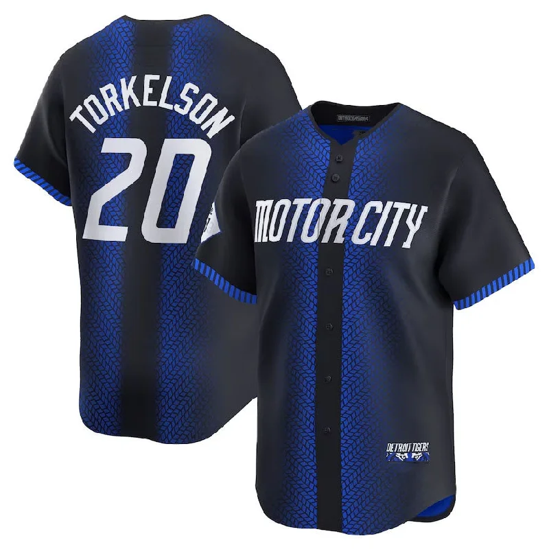 Official NBA jerseys with player updates -Detroit Tigers #20 Spencer Torkelson 2024 City Connect Limited Jersey - Navy Baseball Jerseys