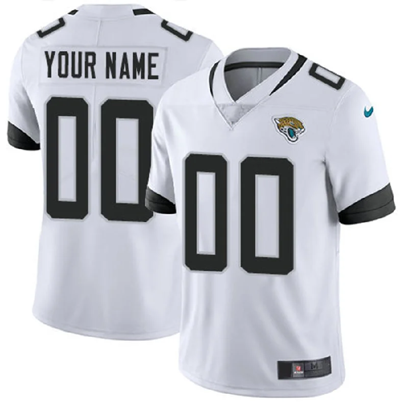 NBA jerseys with commemorative patches -Custom J.Jaguars White New 2018 Vapor Untouchable Limited Jersey Stitched American Football Jerseys