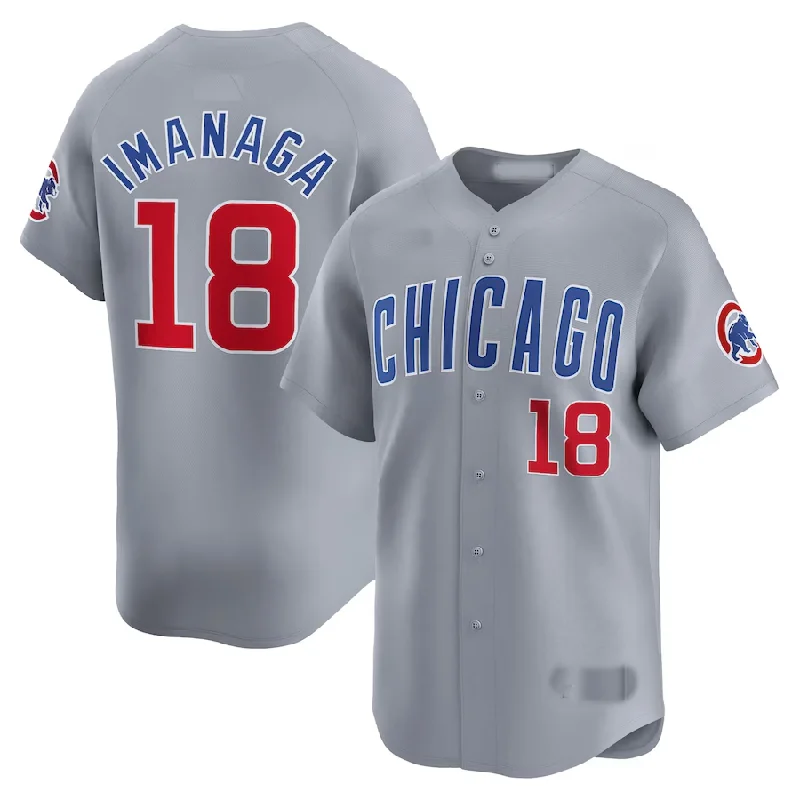 New NBA season jerseys -CHC Cubs #18 Away Imanaga  Gray Cool Base Stitched Baseball Jersey