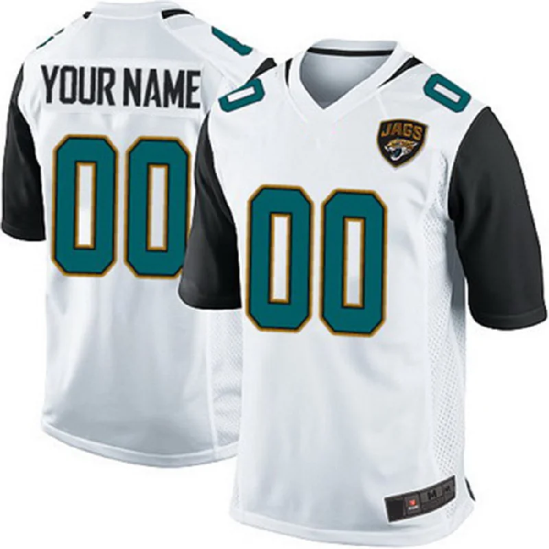 Best NBA jerseys for fans -Custom J.Jaguars 2013 White Game Jersey Stitched American Football Jerseys