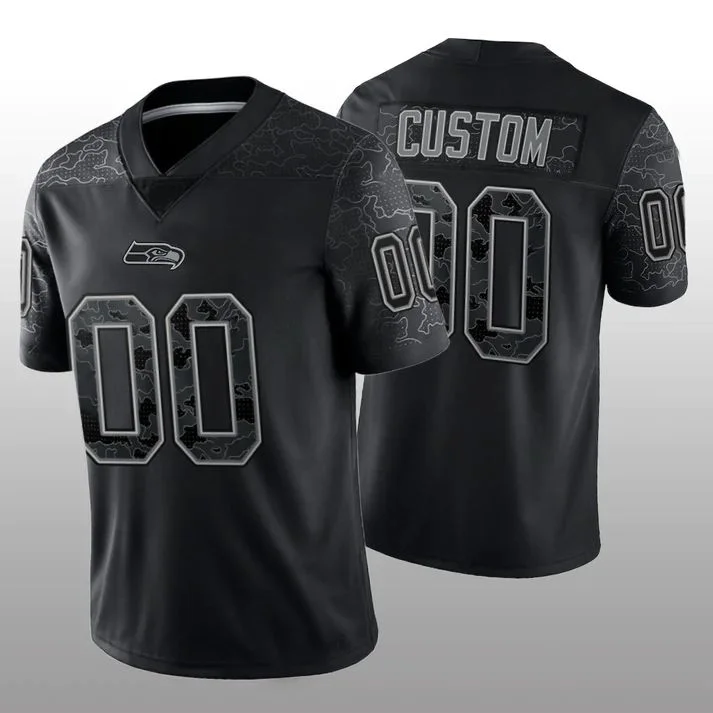 Buy NBA jerseys from popular brands -Custom S.Seahawks Seattle Seahawks Stitched Black RFLCTV Limited Jersey American Jerseys American Stitched Football Jerseys