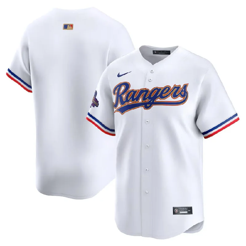 NBA jerseys with player numbers -TEXAS RANGERS WHITE GOLD JERSEY