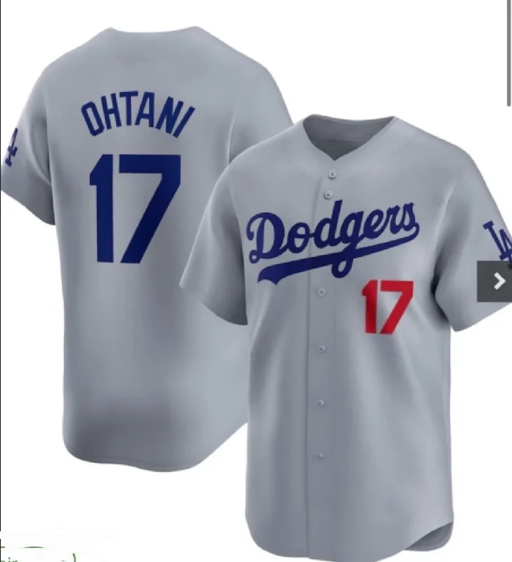 NBA fan jerseys with official merchandise -Los Angeles Dodgers #17 Shohei Ohtani Gray Cool Base Stitched Baseball Jersey