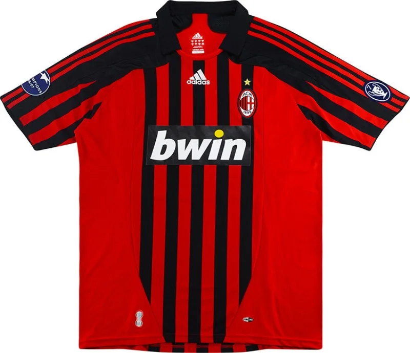 NBA jerseys with player updates for 2025 -AC MILAN HOME RETRO JERSEY 07/08