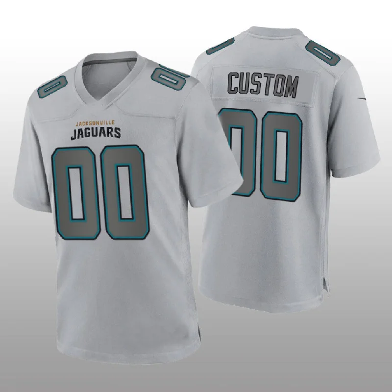 Authentic NBA jerseys with player number -Custom J.Jaguars Gray Atmosphere Game Jersey Stitched Jersey Football Jersey