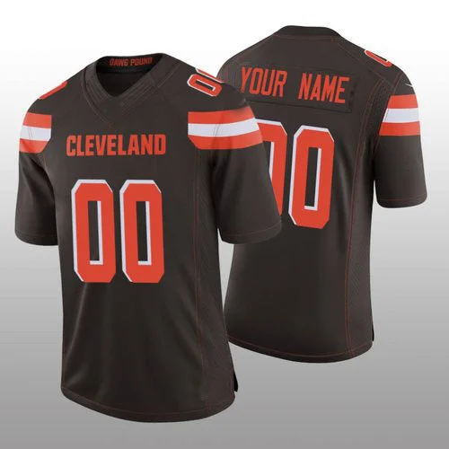 Limited edition NBA jerseys -Custom C.Browns Brown Vapor Limited 100th Season Jersey Stitched American Football Jerseys