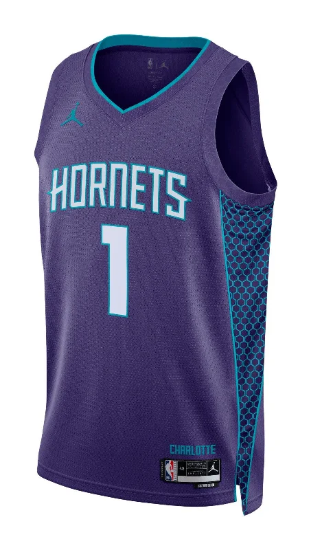 NBA player jerseys with official prints -CHARLOTTE HORNETS STATEMENT JERSEY 23/24