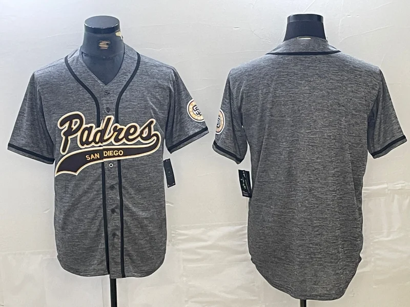 NBA jerseys with breathable fabrics for athletes -San Diego Padres Blank Grey Gridiron Cool Base Stitched Baseball Jersey Baseball Jerseys