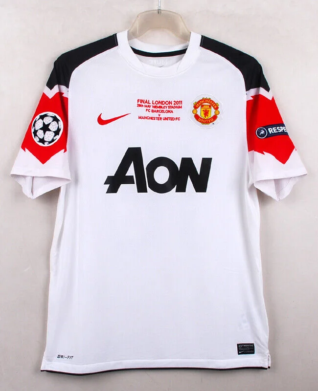 NBA jerseys for game day events -MANCHESTER UNITED AWAY RETO CHAMPIONS LEAGUE FINAL JERSEY 10/11