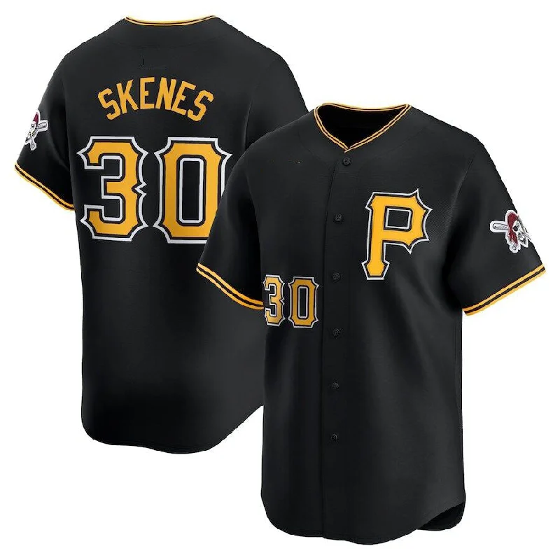 NBA player jerseys with official prints -Pittsburgh Pirates #30 Paul Skenes Black Alt Limited Baseball Jersey