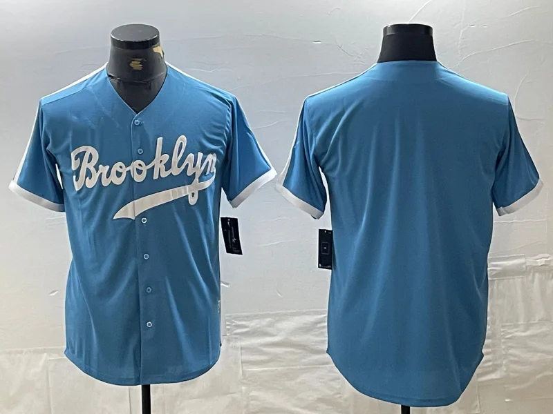 Buy NBA jerseys online with fast shipping -Los Angeles Dodgers Blank Light Blue Throwback Cool Base Stitched Baseball Jersey