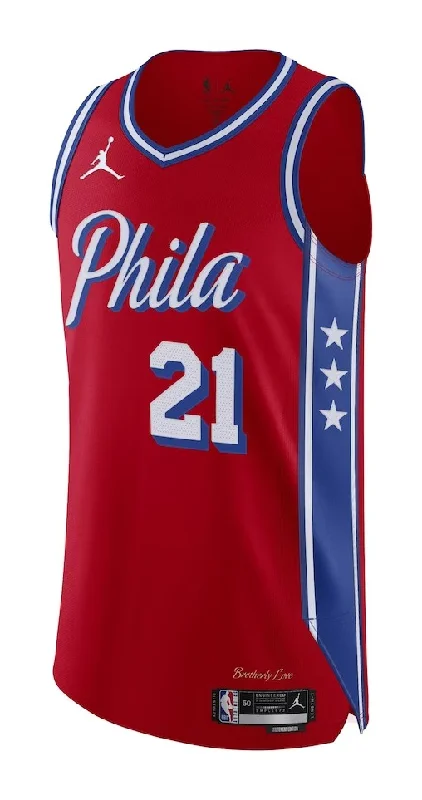 NBA jerseys with official NBA tags -PHILADELPHIA 76ERS STATEMENT JERSEY 23/24