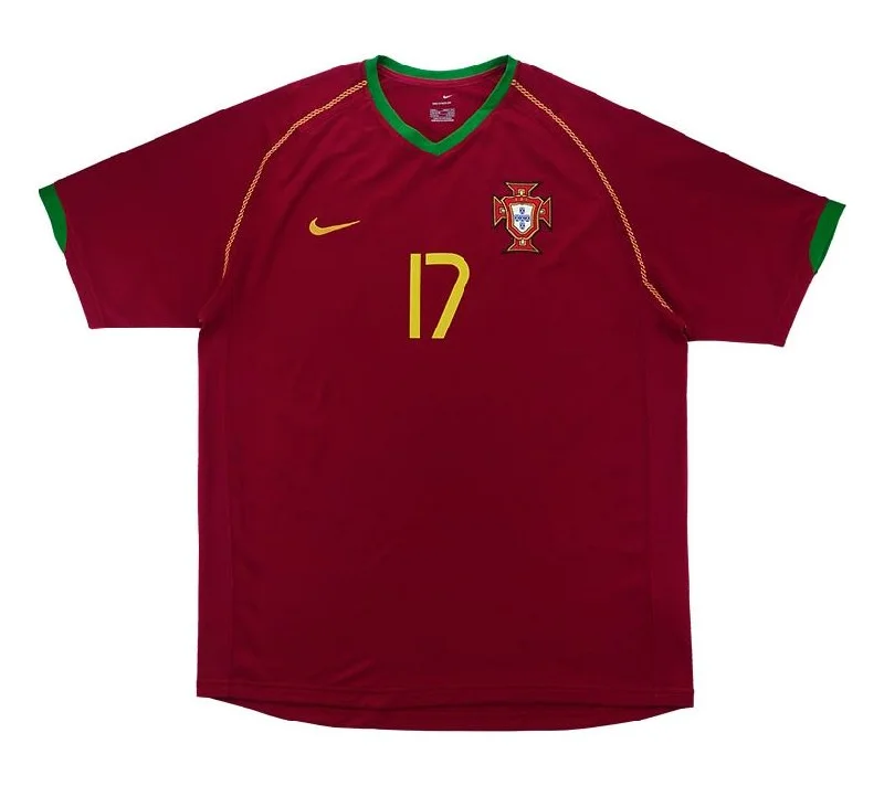 NBA jerseys with bold graphics -PORTUGAL HOME RETRO JERSEY 2006