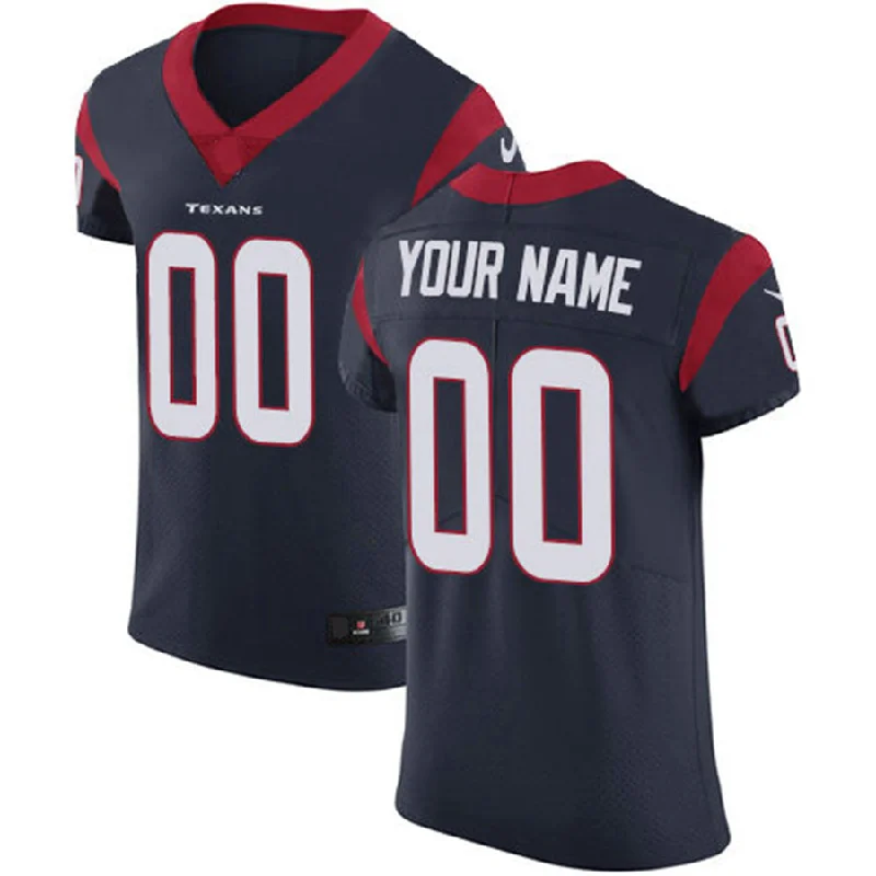 Official NBA team jerseys for 2025 -Custom H.Texans Navy Blue Team Color Vapor Untouchable Custom Elite Jersey Stitched American Football Jerseys