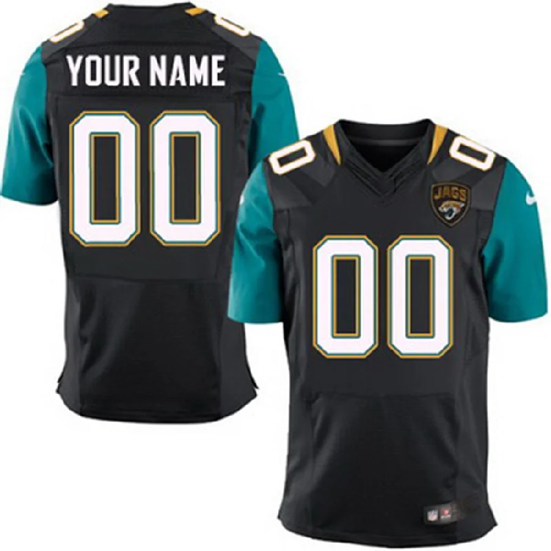 NBA jerseys with mesh fabric -Custom J.Jaguars 2013 Black Elite Jersey Stitched American Football Jerseys