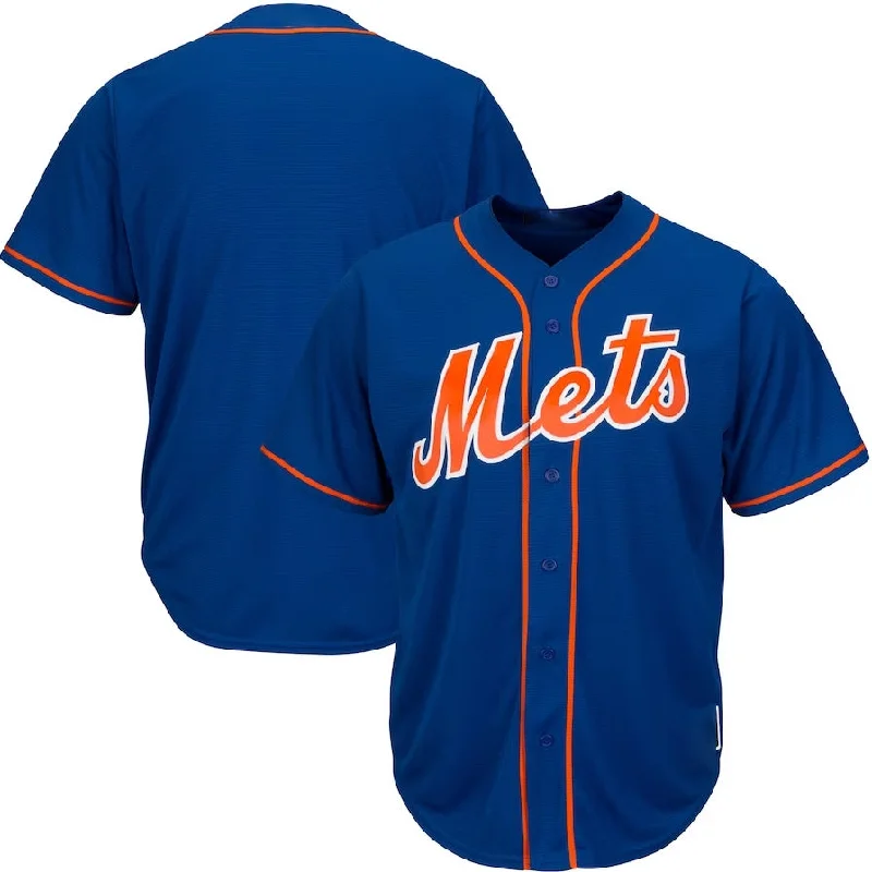 NBA jerseys with large team logos -New York Mets Royal Big & Tall Replica Team Jersey Stitched Baseball Jersey