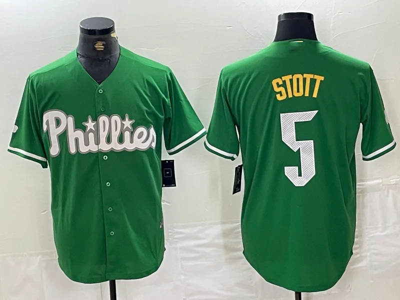 NBA All-Star game jerseys for fans -Philadelphia Phillies #5 Bryson Stott Green 2024 City Connect Stitched Baseball Jersey