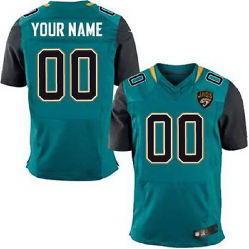 NBA jerseys with official patch -Custom J.Jaguars  2013 Green Elite Jersey Stitched American Football Jerseys