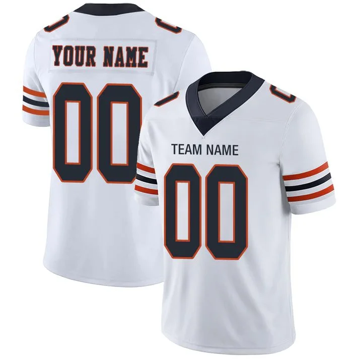 Authentic NBA jerseys with player patches -Custom C.Bears American Personalize Birthday Gifts White Jersey Stitched Jersey Football Jerseys