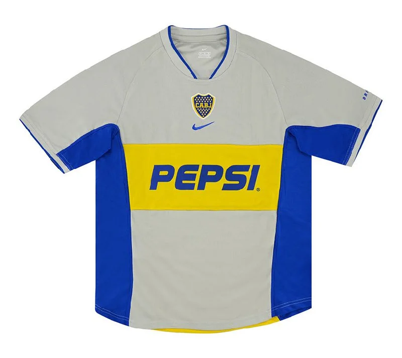 NBA jerseys with mesh fabric -BOCA JUNIORS THIRD RETRO JERSEY 02/03