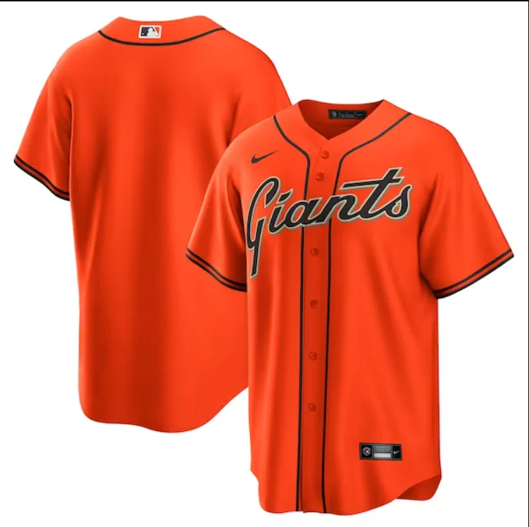 NBA jerseys with player updates for 2025 -SAN FRANCISCO GIANTS ORANGE ALTERNATE REPLICA JERSEY