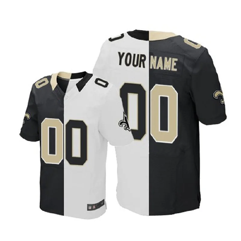 High-quality NBA jerseys -Custom NO.Saints  Elite Team Road Two Tone Jersey American Jerseys Stitched Jersey Football Jerseys