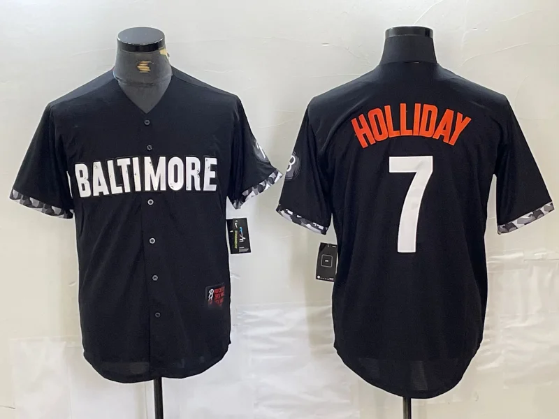 NBA All-Star game jerseys for fans -Baltimore Orioles #7 Jackson Holliday Black 2023 City Connect Cool Base Stitched Baseball Jerseys