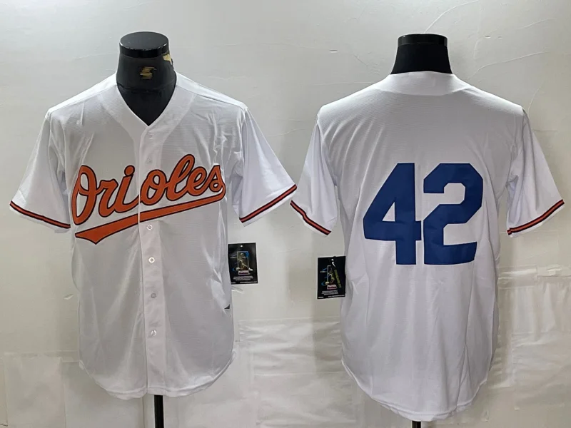 NBA throwback jerseys -Baltimore Orioles #42 Jackie Robinson White Stitched Cool Base Baseball Jerseys