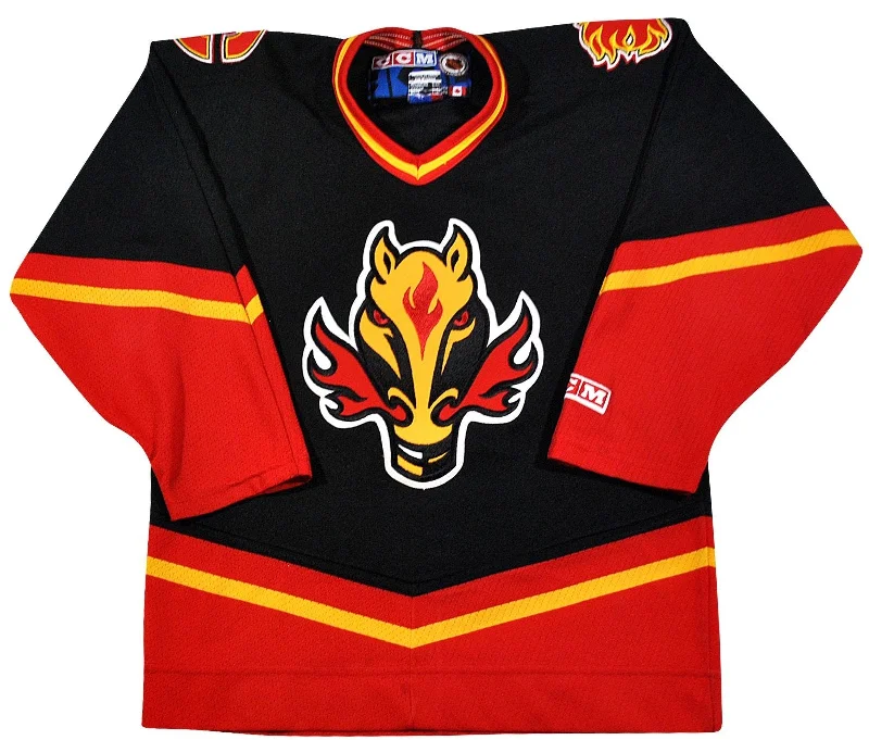 Buy NFC jerseys for all teams -Vintage Calgary Flames Jersey Size Youth Large